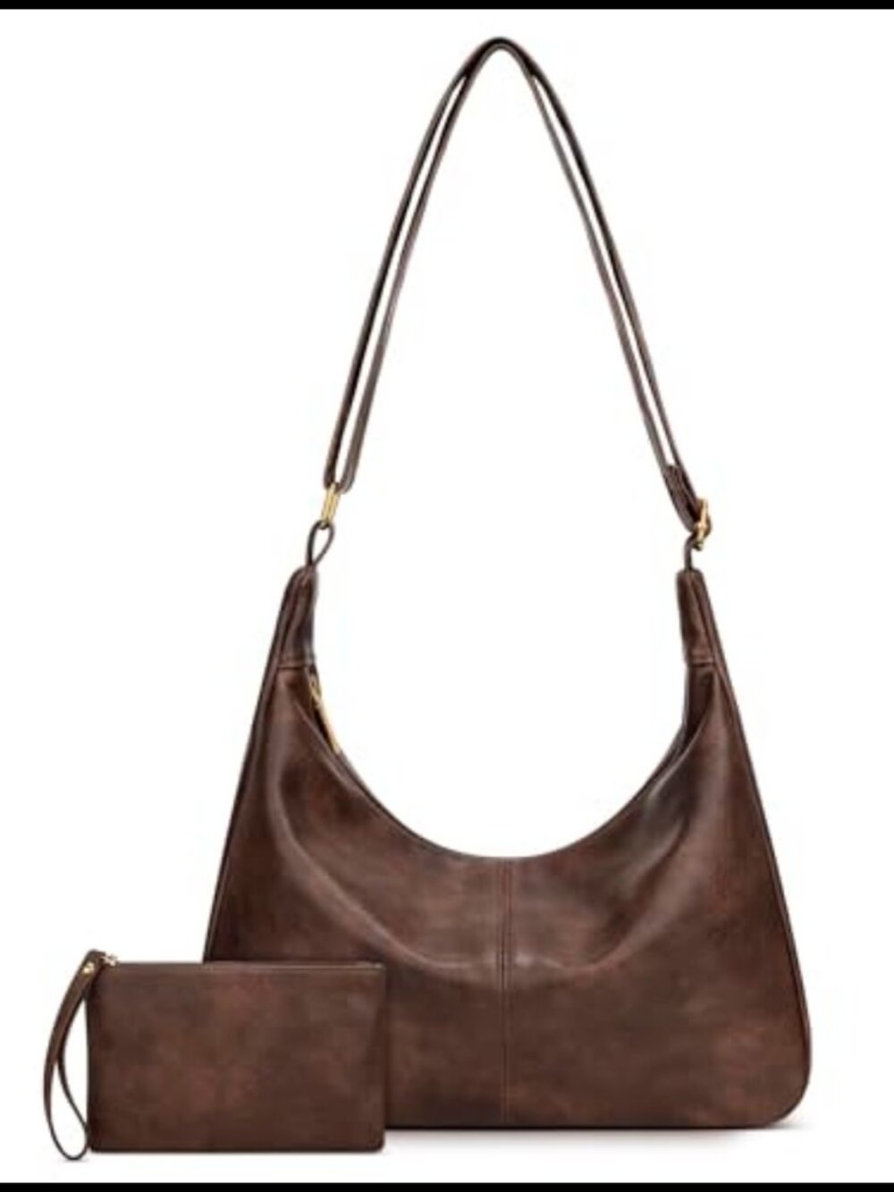 Slouchy Hobo Bag Soft Vegan Leather Shoulder Purse Everyday